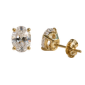 Oval Moissanite Stud Earrings
