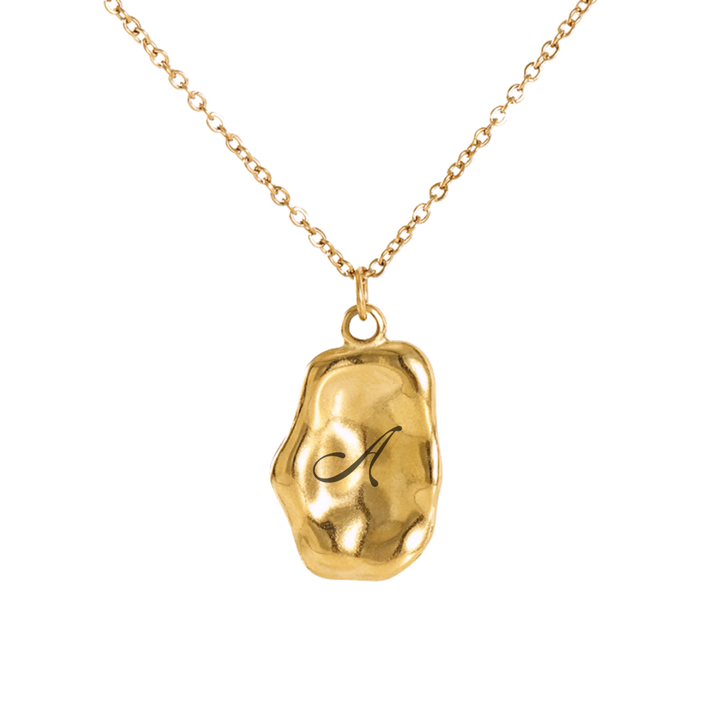 Pebble Initial Necklace