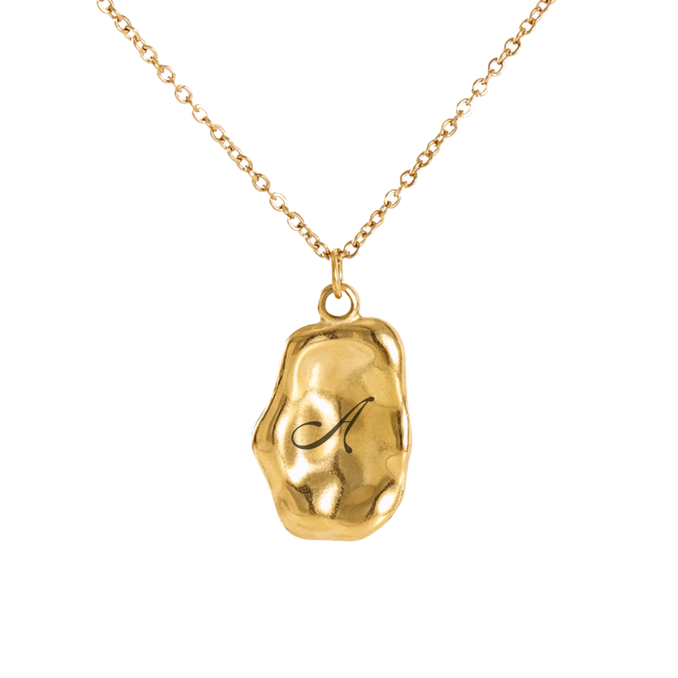 Pebble Initial Necklace