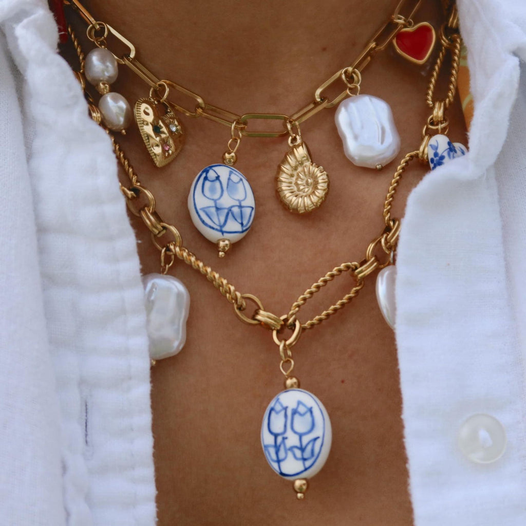 Portuguese Tile Charm Necklace