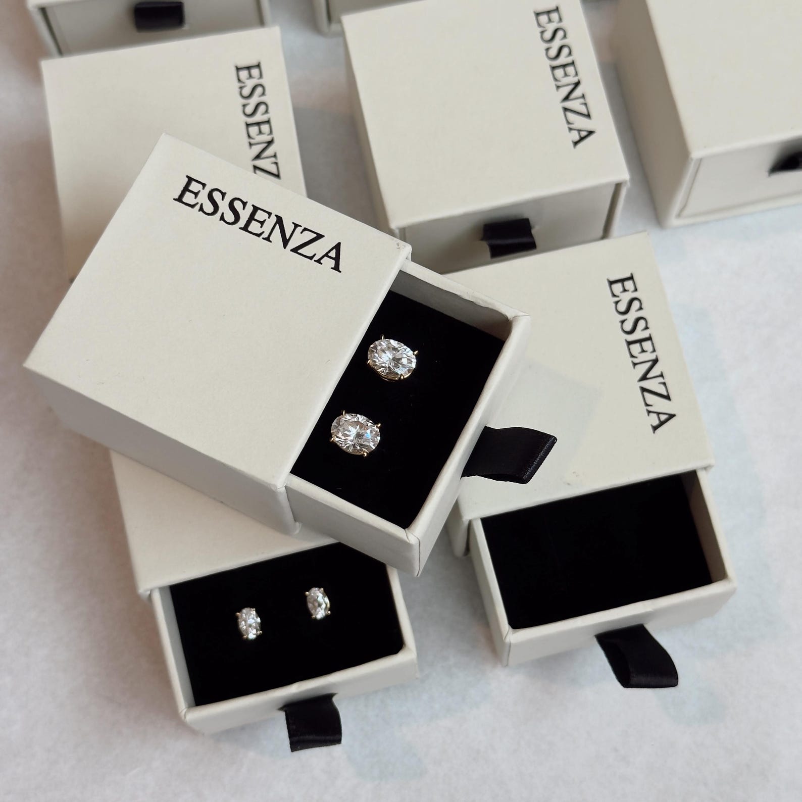 Oval Moissanite Stud Earrings