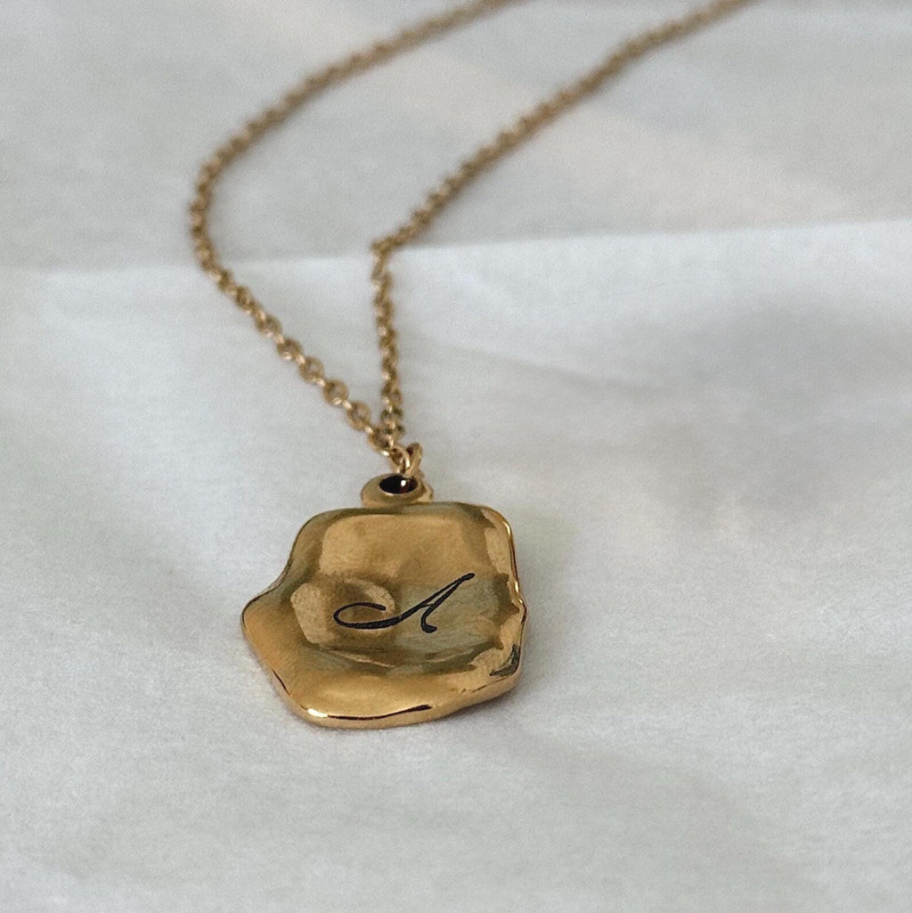 Pebble Initial Necklace