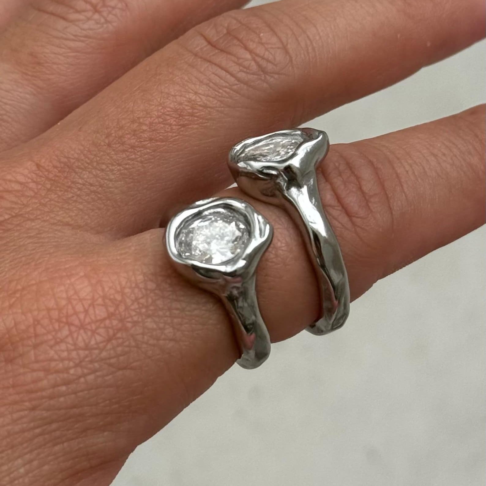 Molten Silver Ring