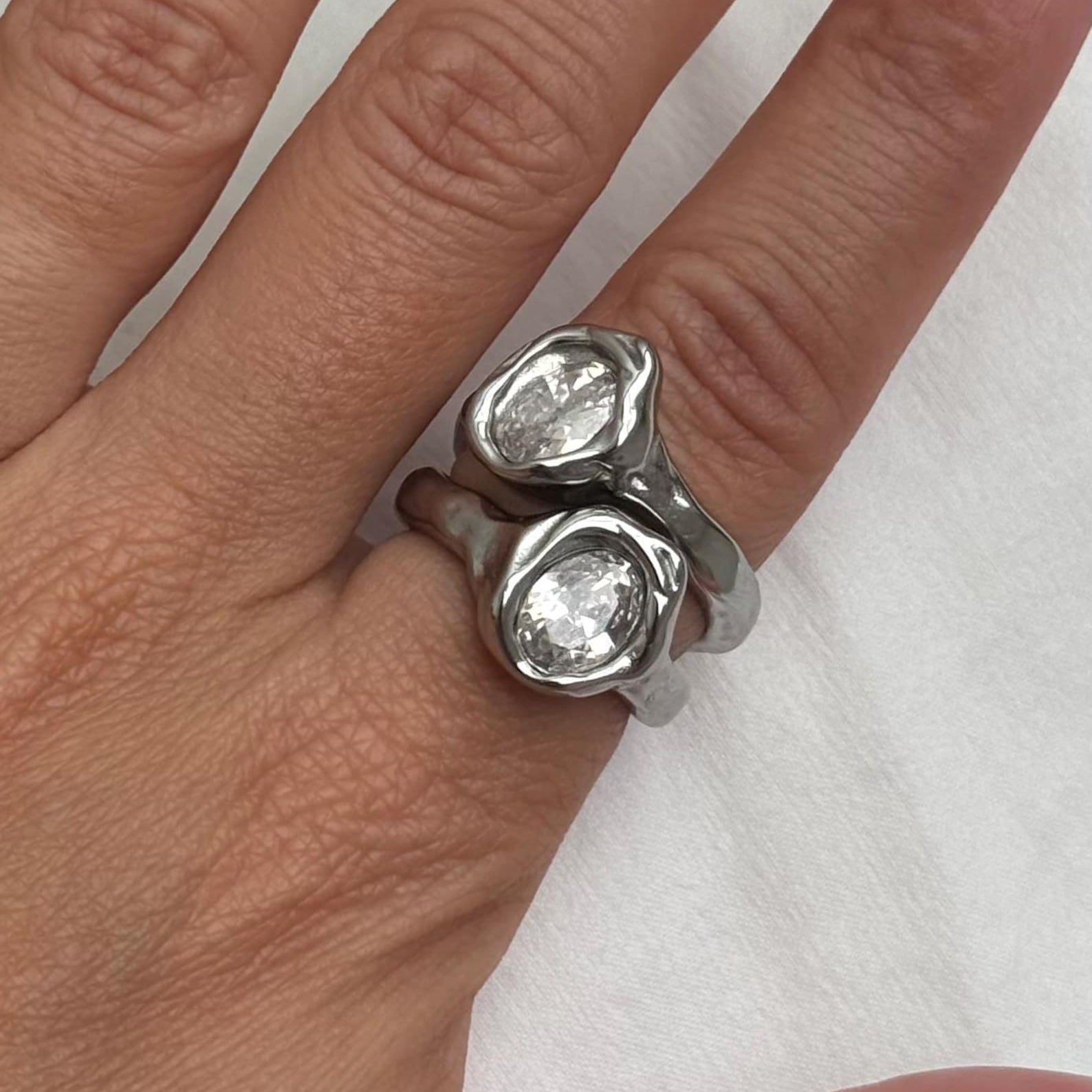 Molten Silver Ring